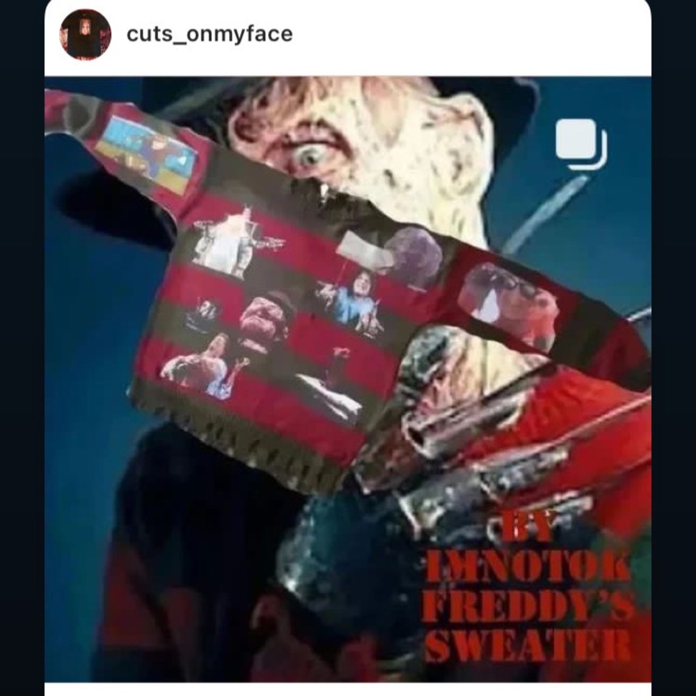 Freddy Krueger movies scene sweater